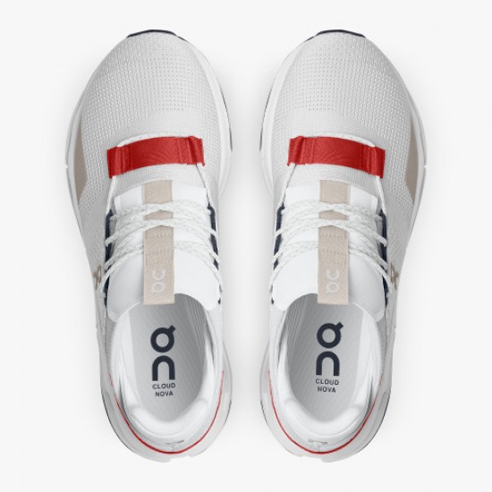 On Cloudnova White/Red Men