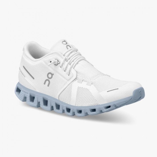 ON CLOUD 5 WOMENS WHITE CHAMBRAY